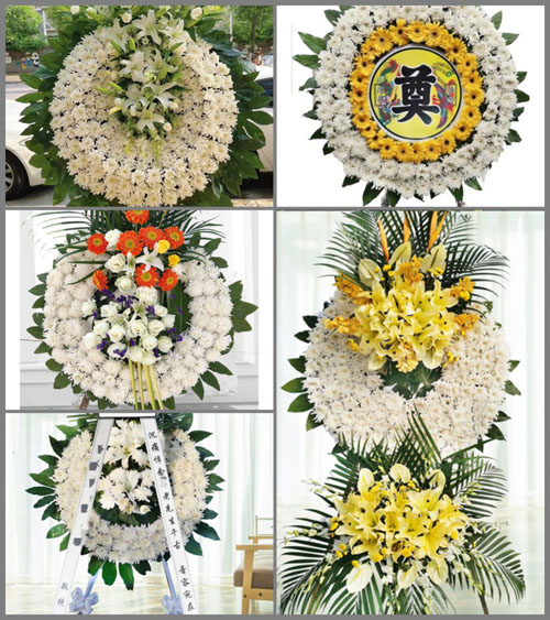 辽宁丹东振安区金矿街道花圈速递